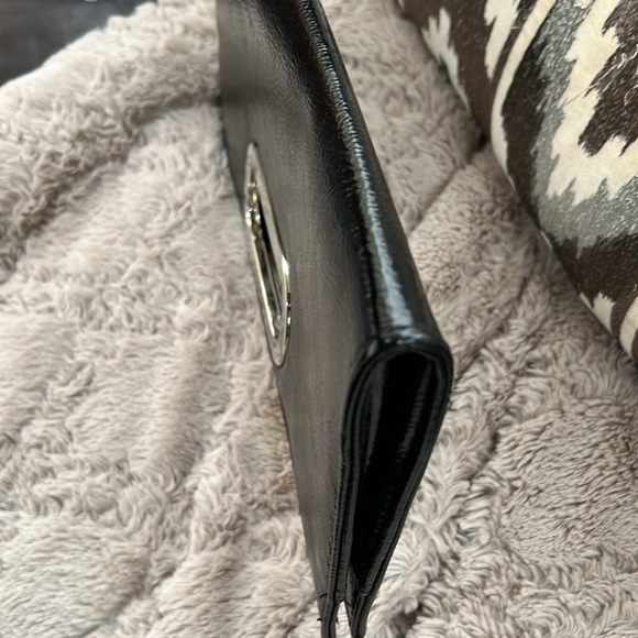Classy BKACK CLUTCH with SILVER Handle - Picture 10 of 14